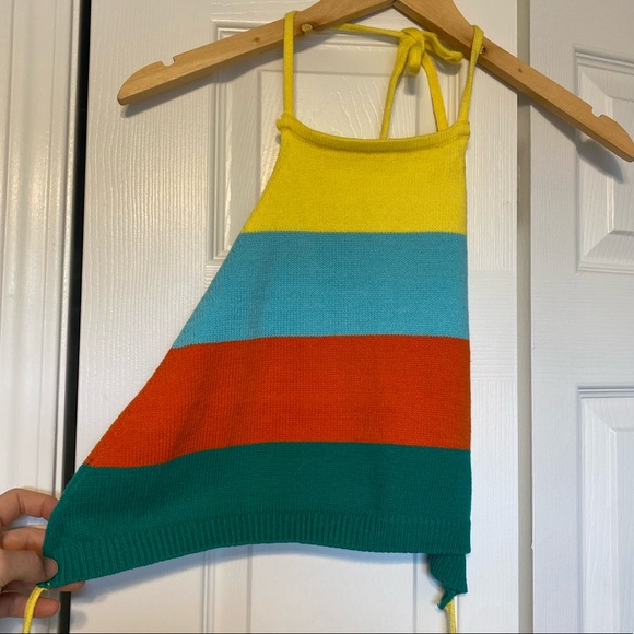 Lumiere Faygo Knit Halter Tie Tank - Picture 3 of 5